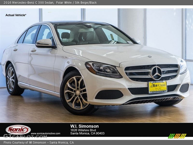 Polar White / Silk Beige/Black 2016 Mercedes-Benz C 300 Sedan