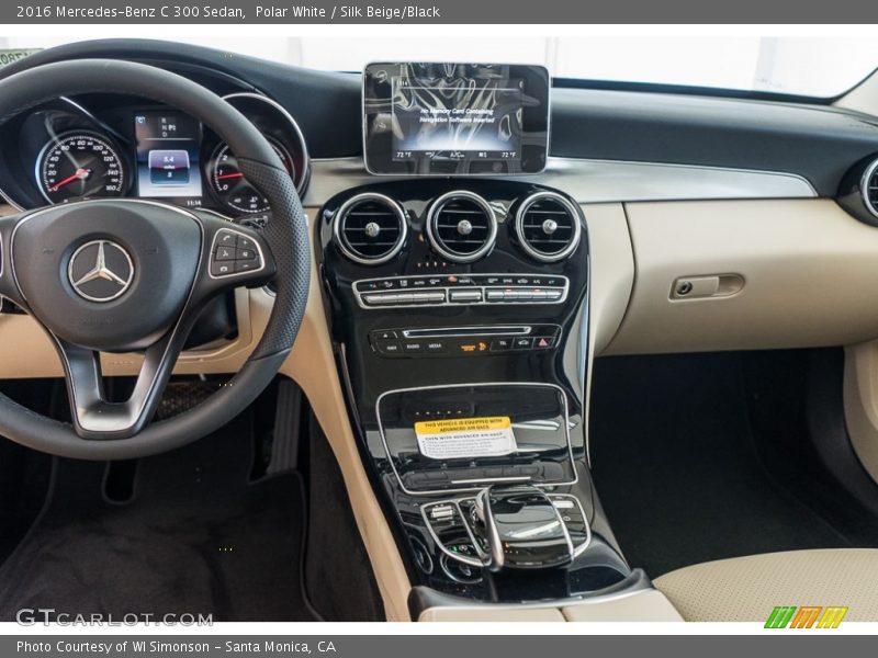 Polar White / Silk Beige/Black 2016 Mercedes-Benz C 300 Sedan