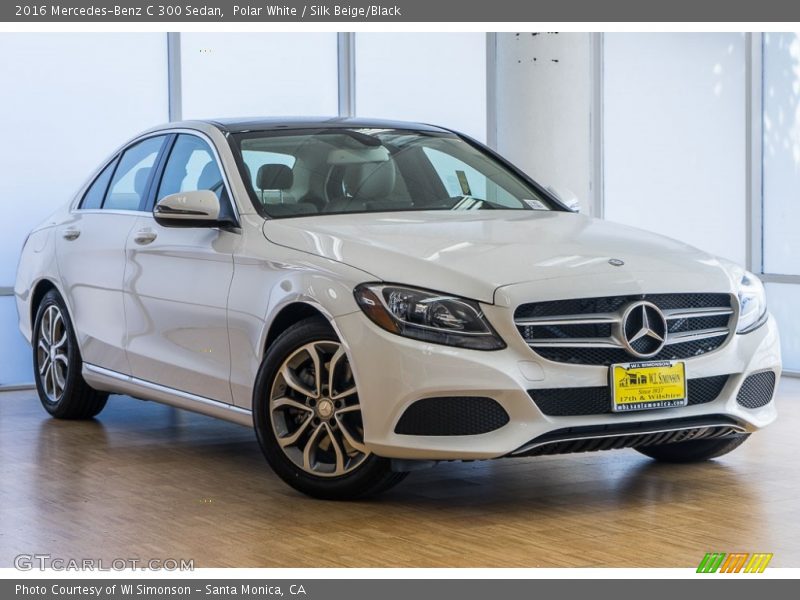 Polar White / Silk Beige/Black 2016 Mercedes-Benz C 300 Sedan