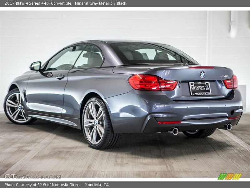 Mineral Grey Metallic / Black 2017 BMW 4 Series 440i Convertible