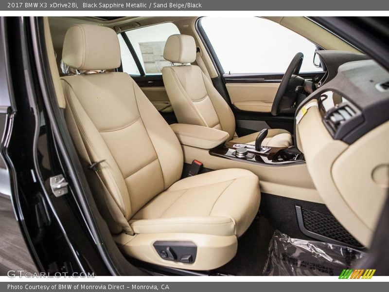 Black Sapphire Metallic / Sand Beige/Black 2017 BMW X3 xDrive28i