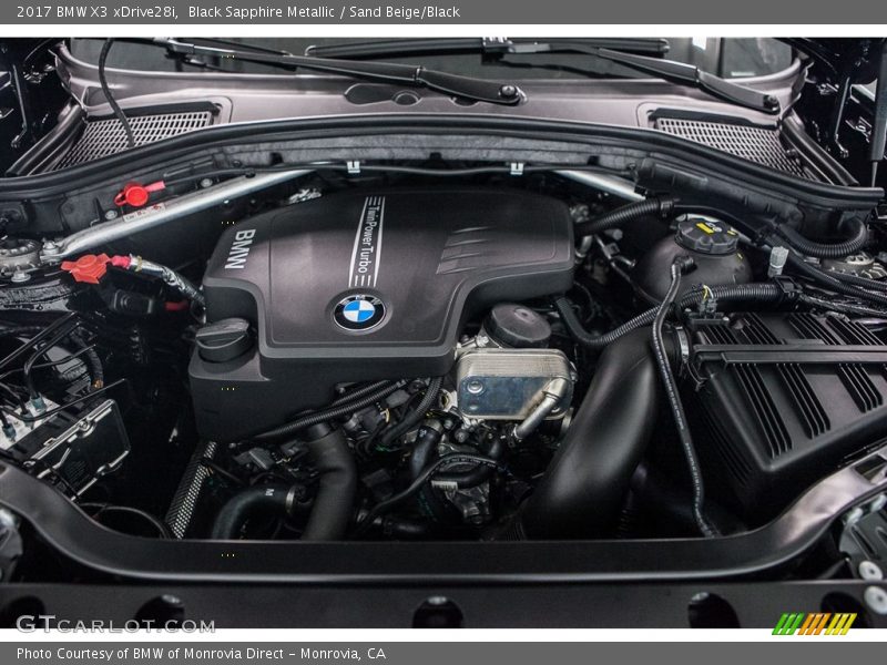 Black Sapphire Metallic / Sand Beige/Black 2017 BMW X3 xDrive28i