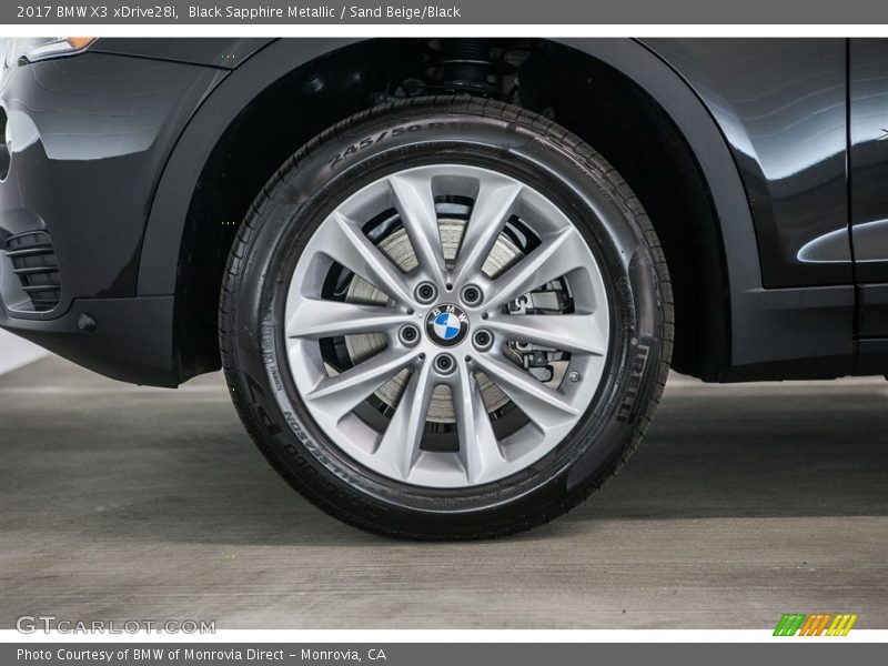Black Sapphire Metallic / Sand Beige/Black 2017 BMW X3 xDrive28i