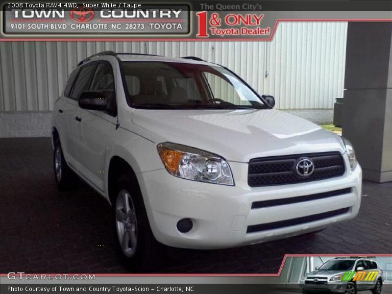 Super White / Taupe 2008 Toyota RAV4 4WD