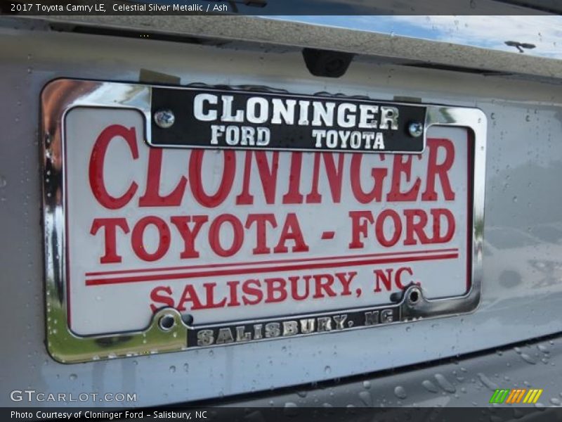 Celestial Silver Metallic / Ash 2017 Toyota Camry LE