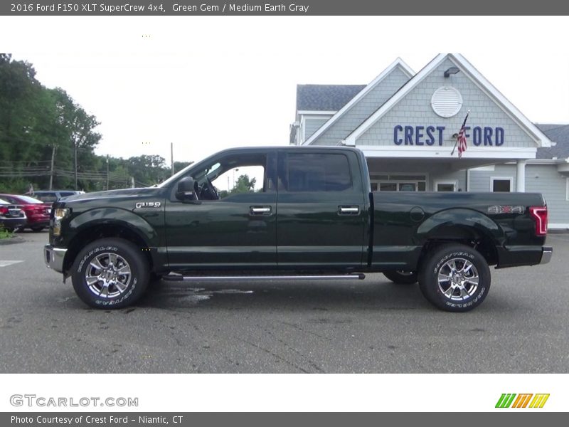 Green Gem / Medium Earth Gray 2016 Ford F150 XLT SuperCrew 4x4