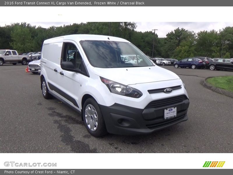 Frozen White / Charcoal Black 2016 Ford Transit Connect XL Cargo Van Extended