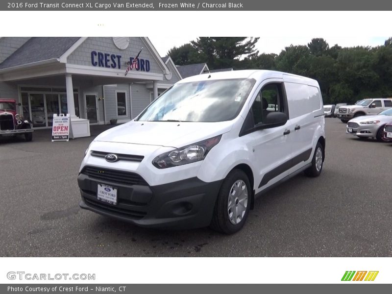 Frozen White / Charcoal Black 2016 Ford Transit Connect XL Cargo Van Extended