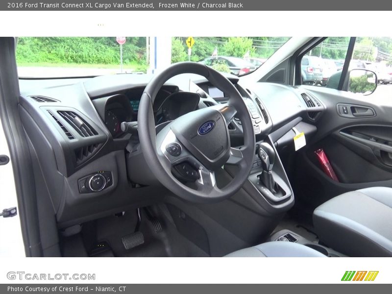 Frozen White / Charcoal Black 2016 Ford Transit Connect XL Cargo Van Extended