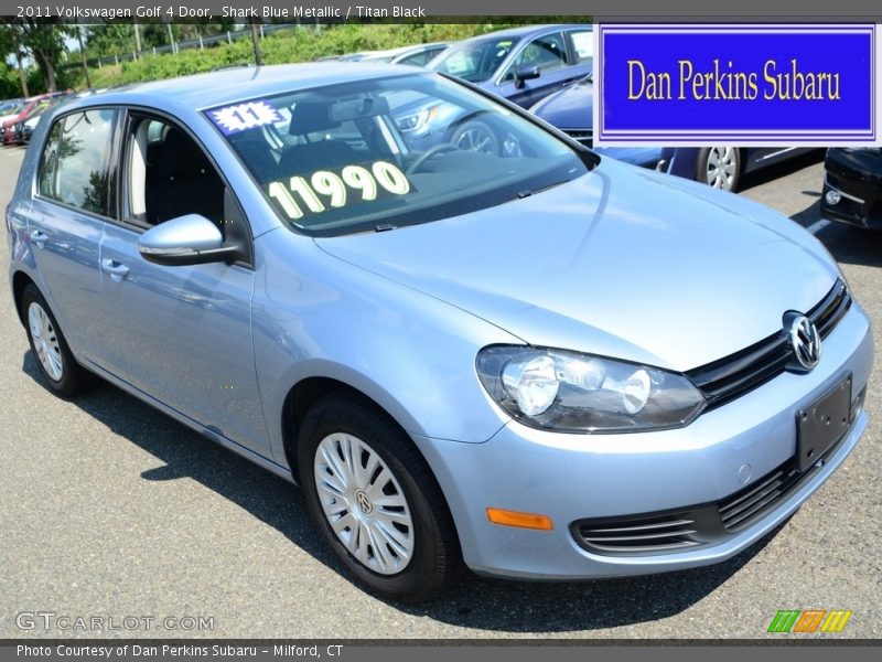 Shark Blue Metallic / Titan Black 2011 Volkswagen Golf 4 Door