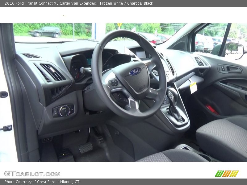 Frozen White / Charcoal Black 2016 Ford Transit Connect XL Cargo Van Extended