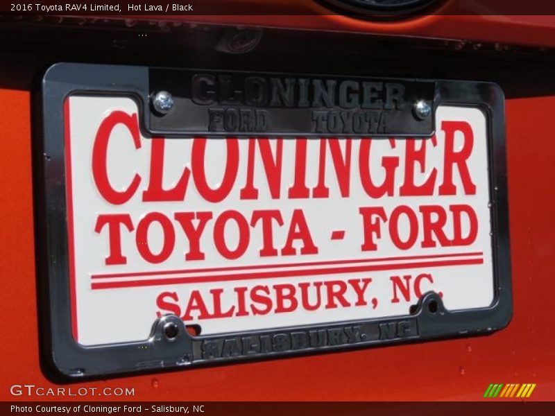 Hot Lava / Black 2016 Toyota RAV4 Limited