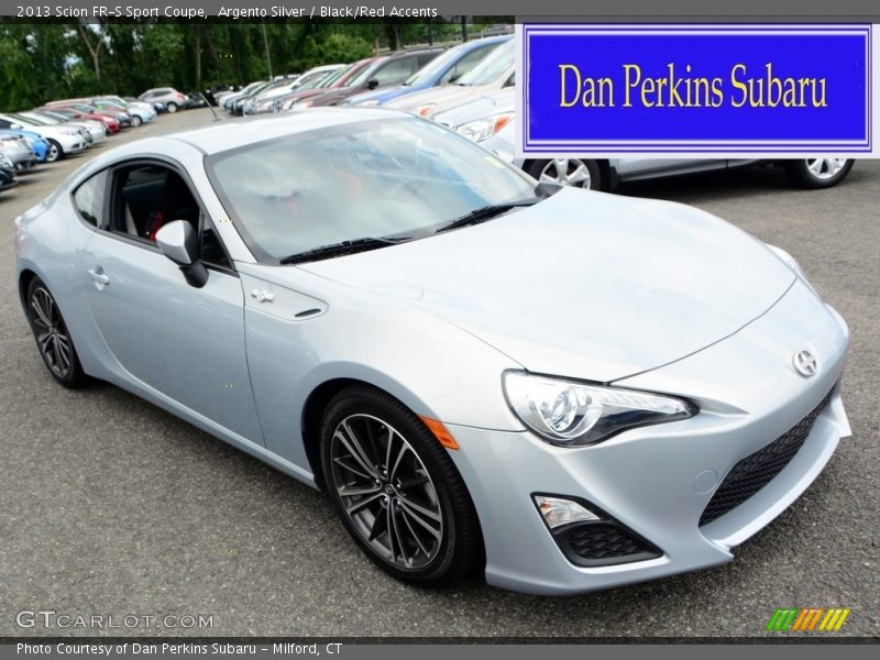 Argento Silver / Black/Red Accents 2013 Scion FR-S Sport Coupe