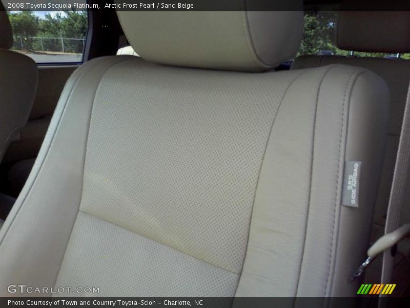 Arctic Frost Pearl / Sand Beige 2008 Toyota Sequoia Platinum