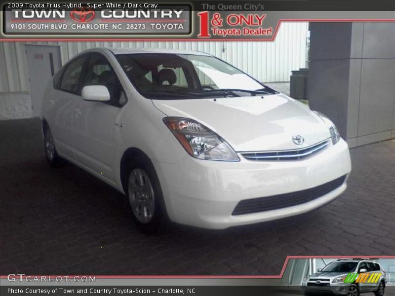 Super White / Dark Gray 2009 Toyota Prius Hybrid