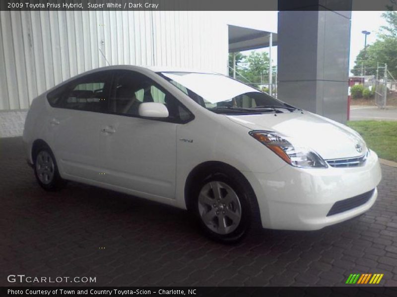 Super White / Dark Gray 2009 Toyota Prius Hybrid