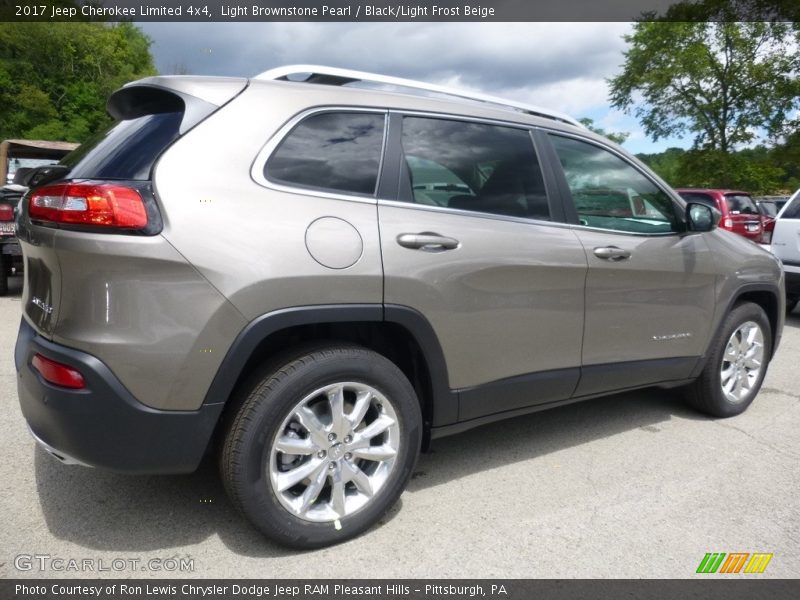 Light Brownstone Pearl / Black/Light Frost Beige 2017 Jeep Cherokee Limited 4x4
