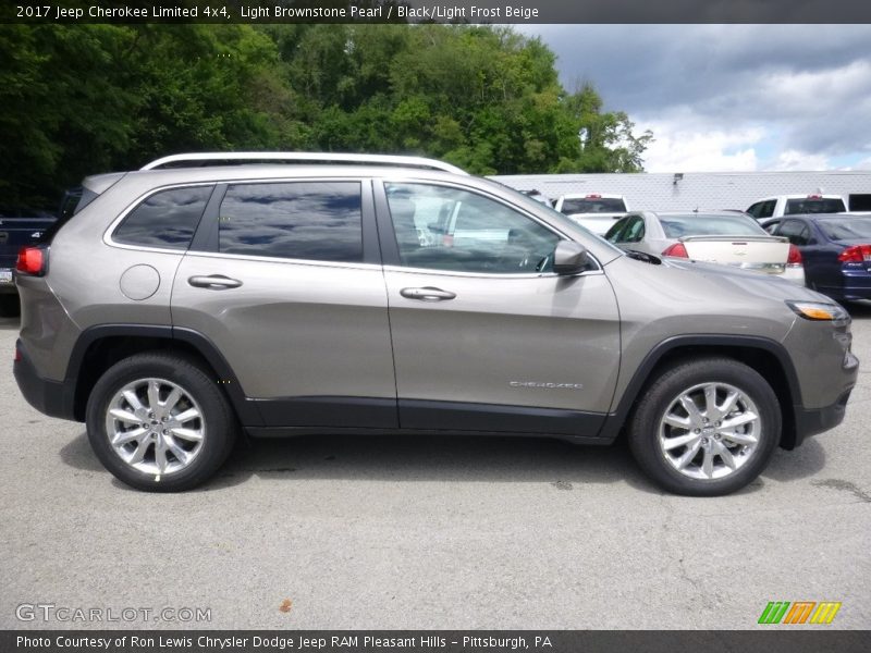 Light Brownstone Pearl / Black/Light Frost Beige 2017 Jeep Cherokee Limited 4x4