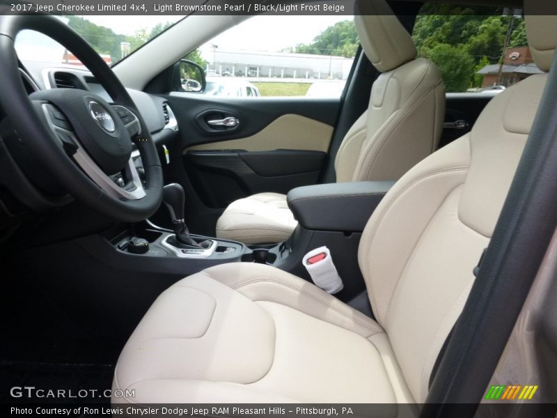 Light Brownstone Pearl / Black/Light Frost Beige 2017 Jeep Cherokee Limited 4x4