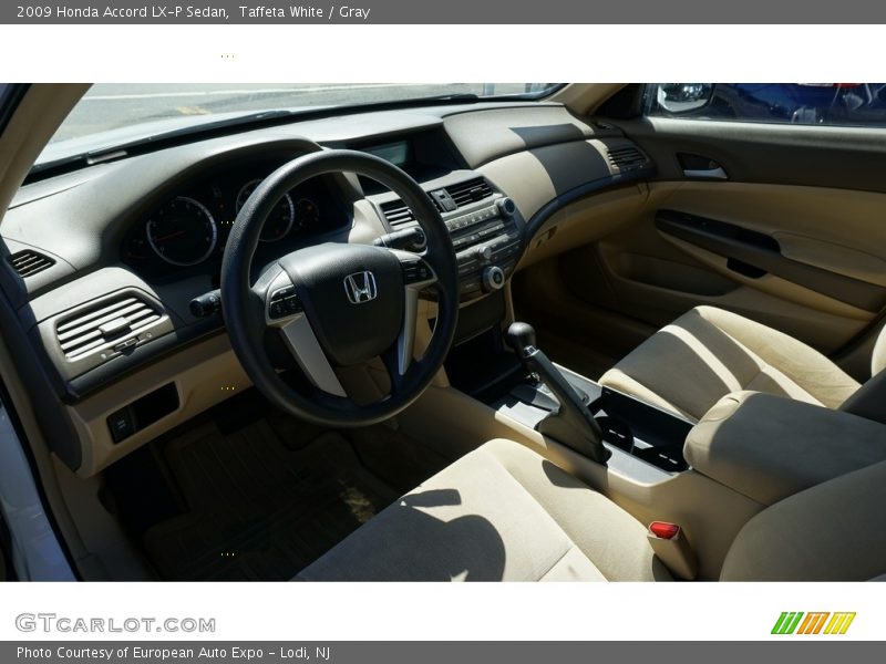 Taffeta White / Gray 2009 Honda Accord LX-P Sedan