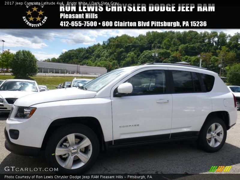 Bright White / Dark Slate Gray 2017 Jeep Compass Latitude 4x4