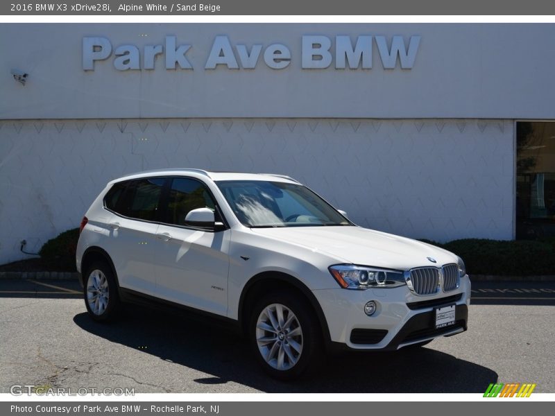 Alpine White / Sand Beige 2016 BMW X3 xDrive28i