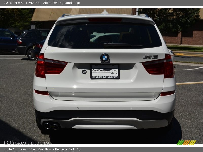 Alpine White / Sand Beige 2016 BMW X3 xDrive28i