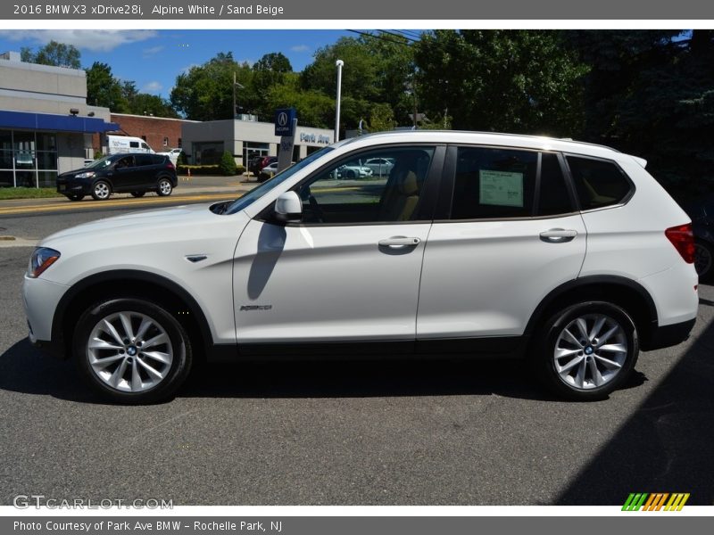 Alpine White / Sand Beige 2016 BMW X3 xDrive28i