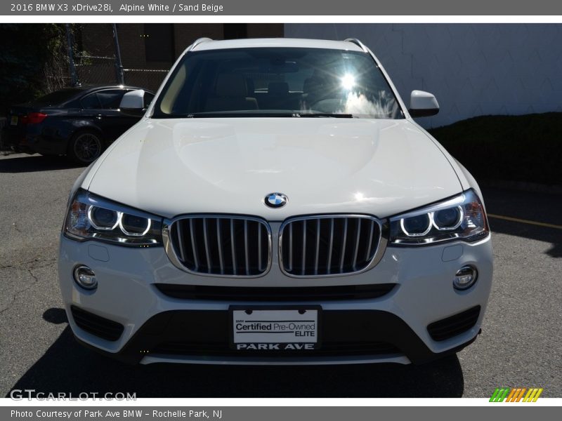 Alpine White / Sand Beige 2016 BMW X3 xDrive28i