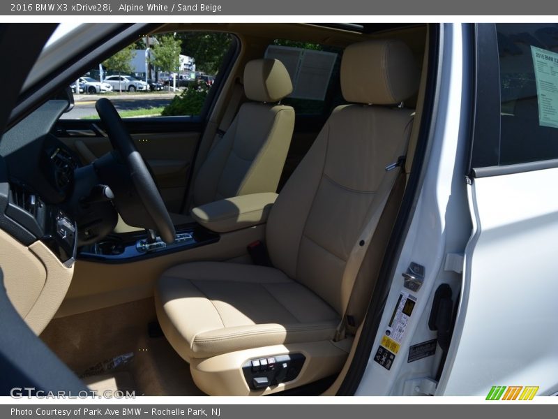 Alpine White / Sand Beige 2016 BMW X3 xDrive28i