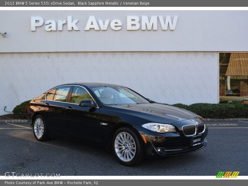 Black Sapphire Metallic / Venetian Beige 2013 BMW 5 Series 535i xDrive Sedan
