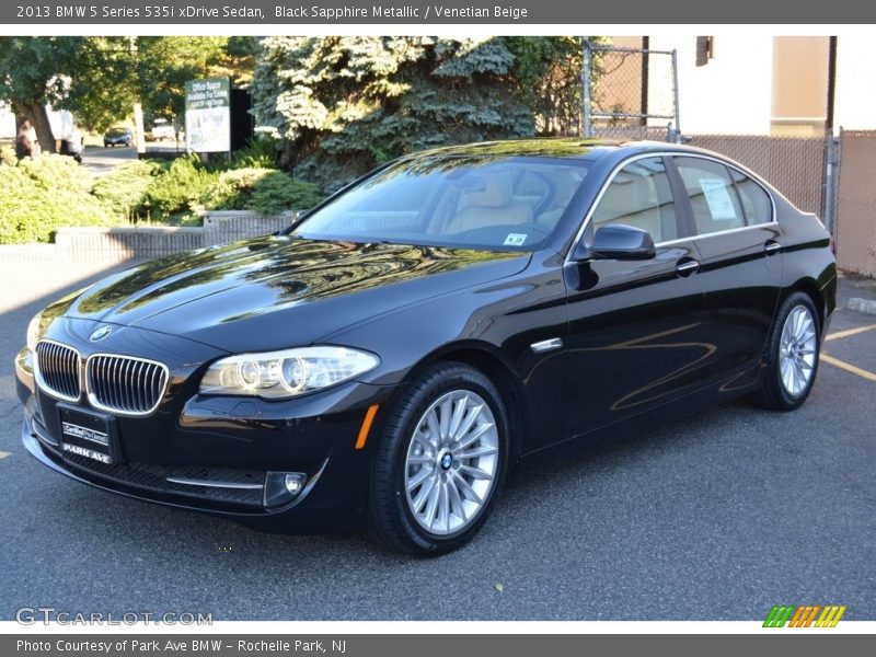 Black Sapphire Metallic / Venetian Beige 2013 BMW 5 Series 535i xDrive Sedan