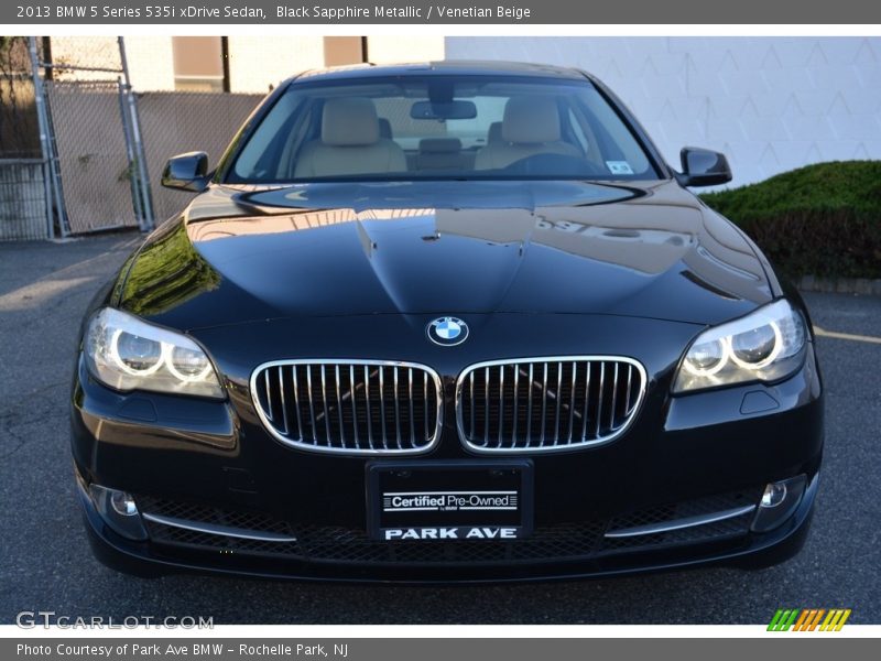 Black Sapphire Metallic / Venetian Beige 2013 BMW 5 Series 535i xDrive Sedan