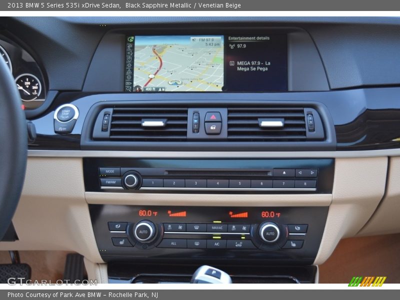 Black Sapphire Metallic / Venetian Beige 2013 BMW 5 Series 535i xDrive Sedan