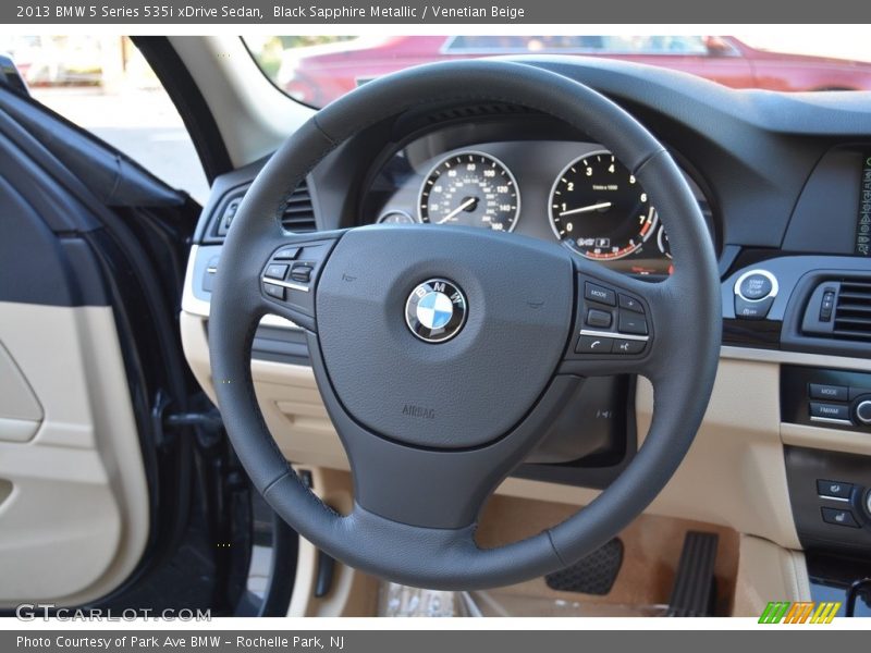 Black Sapphire Metallic / Venetian Beige 2013 BMW 5 Series 535i xDrive Sedan