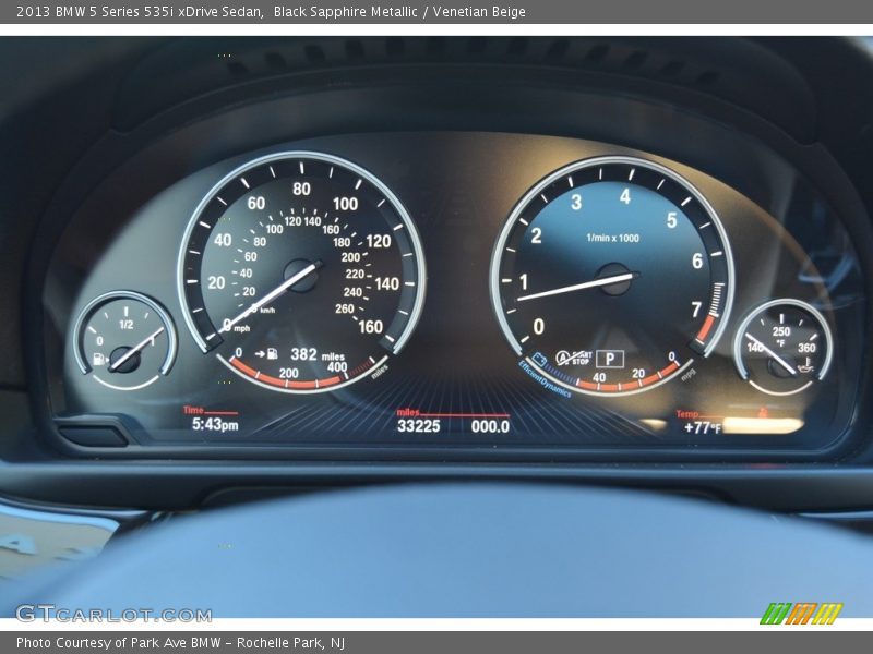 Black Sapphire Metallic / Venetian Beige 2013 BMW 5 Series 535i xDrive Sedan