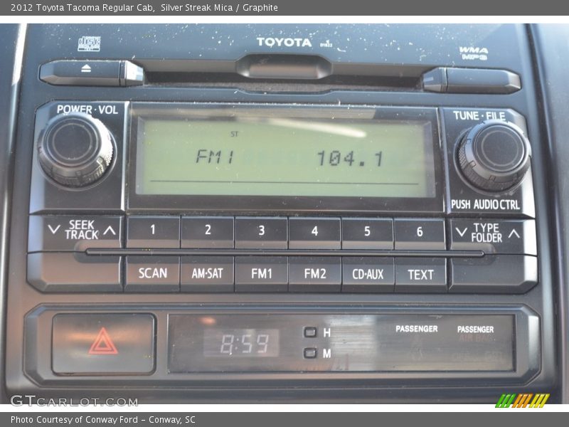 Silver Streak Mica / Graphite 2012 Toyota Tacoma Regular Cab