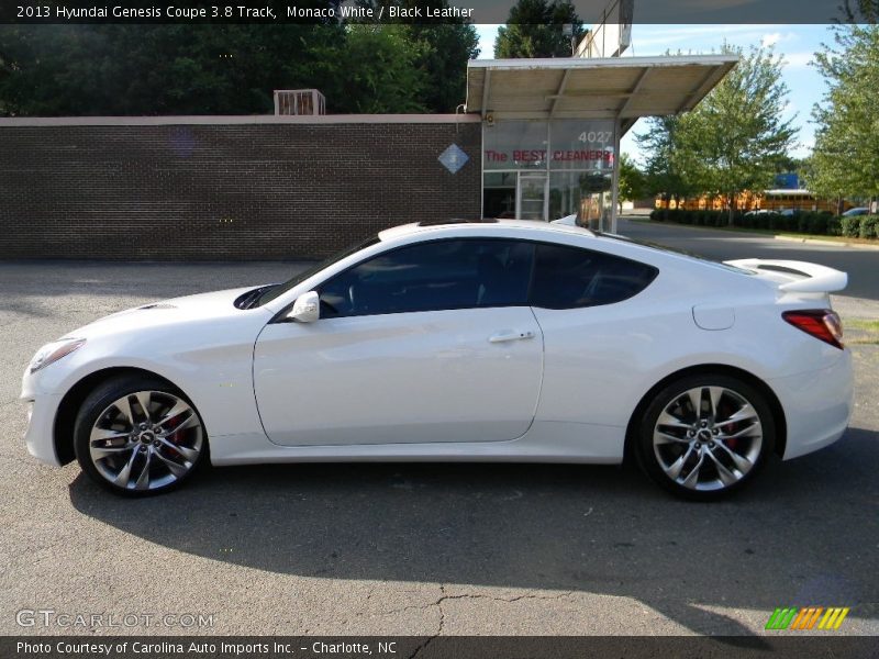 Monaco White / Black Leather 2013 Hyundai Genesis Coupe 3.8 Track