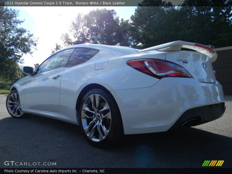 Monaco White / Black Leather 2013 Hyundai Genesis Coupe 3.8 Track