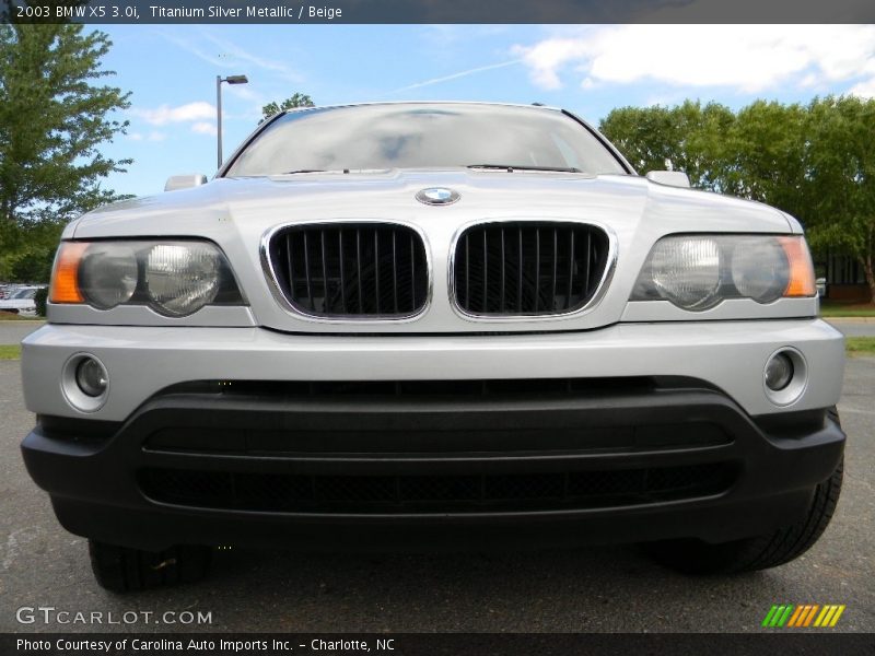 Titanium Silver Metallic / Beige 2003 BMW X5 3.0i