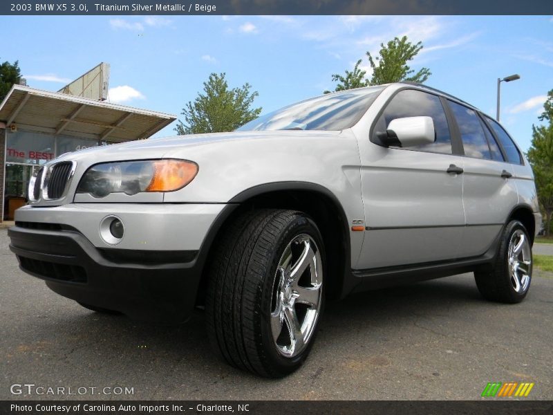 Titanium Silver Metallic / Beige 2003 BMW X5 3.0i