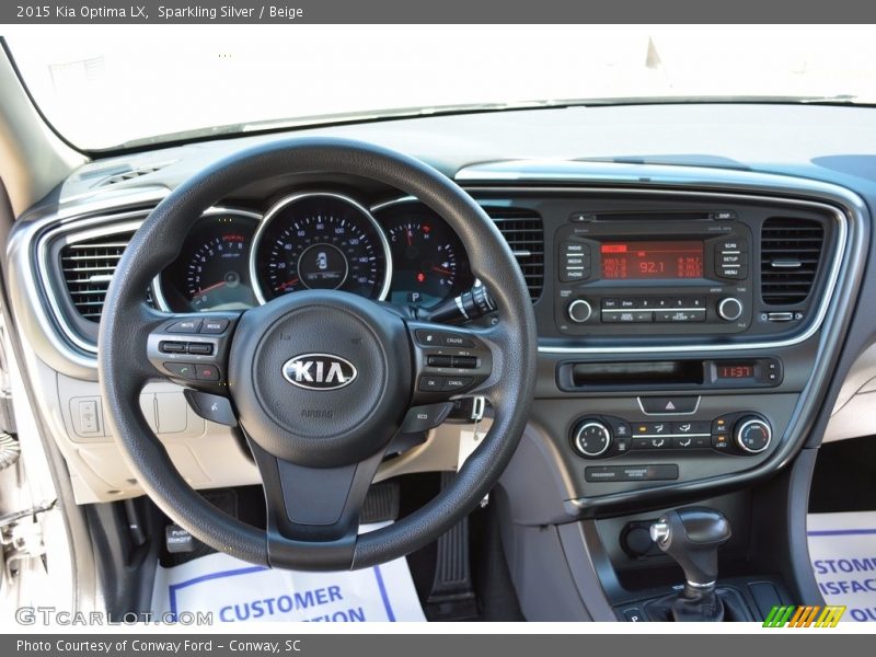 Sparkling Silver / Beige 2015 Kia Optima LX