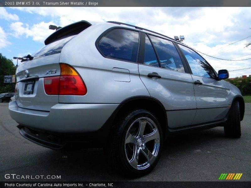 Titanium Silver Metallic / Beige 2003 BMW X5 3.0i