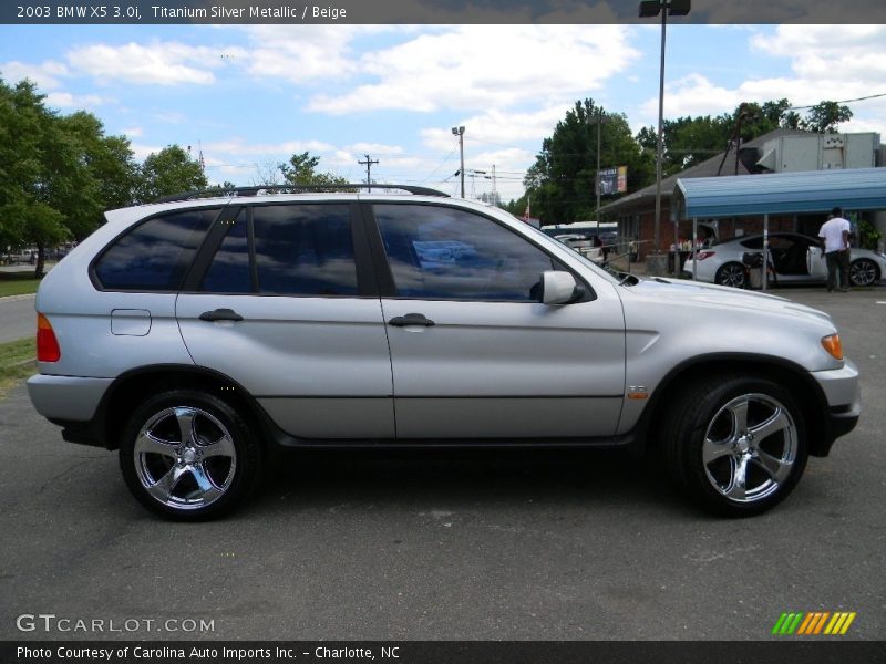 Titanium Silver Metallic / Beige 2003 BMW X5 3.0i