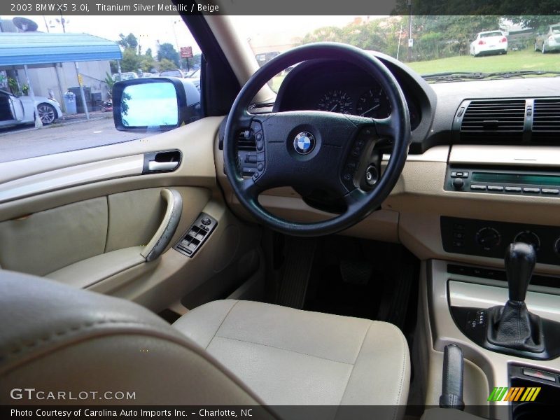 Titanium Silver Metallic / Beige 2003 BMW X5 3.0i