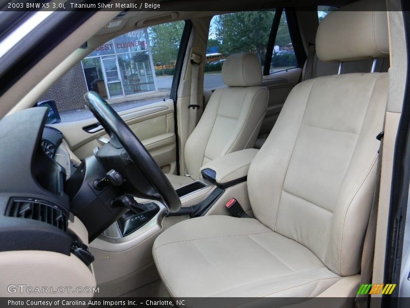 Titanium Silver Metallic / Beige 2003 BMW X5 3.0i