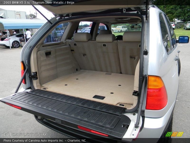 Titanium Silver Metallic / Beige 2003 BMW X5 3.0i