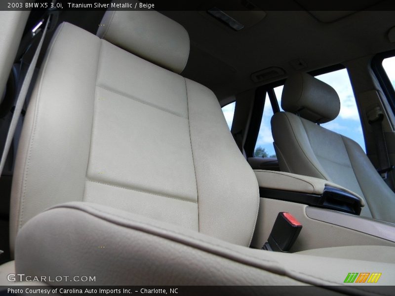 Titanium Silver Metallic / Beige 2003 BMW X5 3.0i