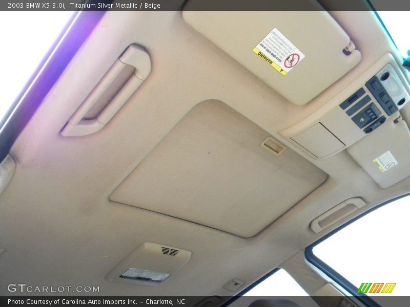 Titanium Silver Metallic / Beige 2003 BMW X5 3.0i