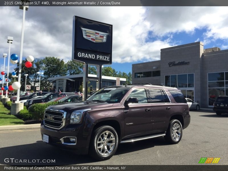 Midnight Amethyst Metallic / Cocoa/Dune 2015 GMC Yukon SLT 4WD